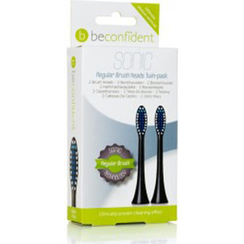 Beauté Accessoires corps Beconfident Sonic Toothbrush Heads Regular Black Coffret 