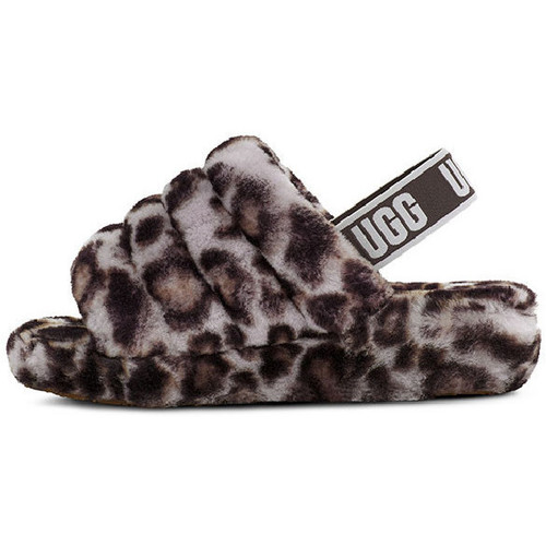 Chaussures Femme ugg Disquette x tschabalala self ugg Disquette shoes che FLUFF YEAH SLIDE PANTHER PRINT Gris