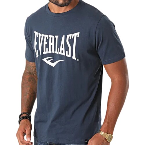 Vêtements Homme T-shirts manches courtes Everlast Tee Shirt 807580-60 Blanc Bleu