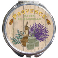 Maison & Déco Paniers / boites et corbeilles Enesco Boite à pilules Savon Provence Beige