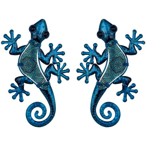 Maison & Déco Statuettes et figurines Signes Grimalt Figure Lézards 2 Unités Bleu