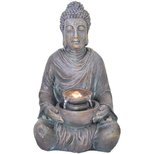 Maison & Déco Figure Bouddha Assis Signes Grimalt Fontaine Buddha Conduit Gris