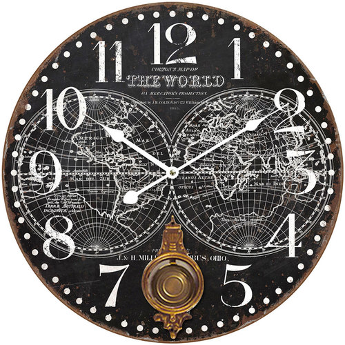 CARAMEL & CIE Horloges Signes Grimalt Horloge Murale 58 Cm Noir