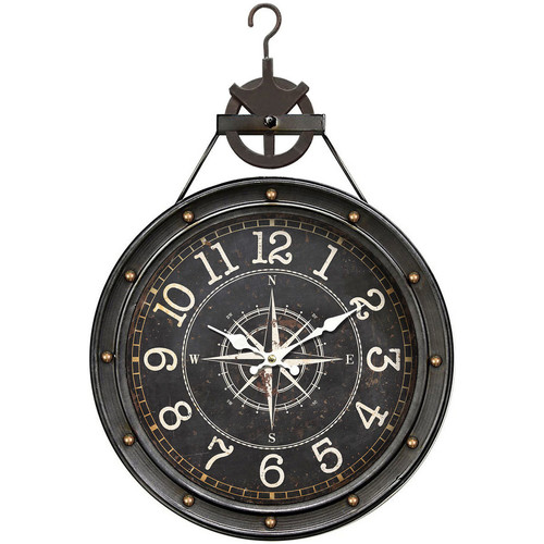 Panneau à Suspendre Casque Horloges Signes Grimalt Horloge Murale 40,5 Cm Noir