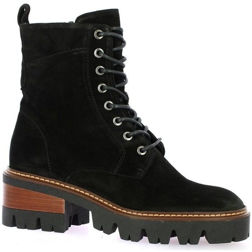 Chaussures Femme North Boots Pao Rangers cuir velours Noir