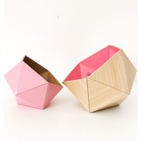 Maison & Déco Vides poches Leewalia Boîtes, vide-poches Origami érable et rose Rose bonbon et Erable