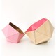 Boîtes, vide-poches Origami érable et rose