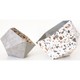 Boîtes, vide-poches Origami Terrazzo et béton gris
