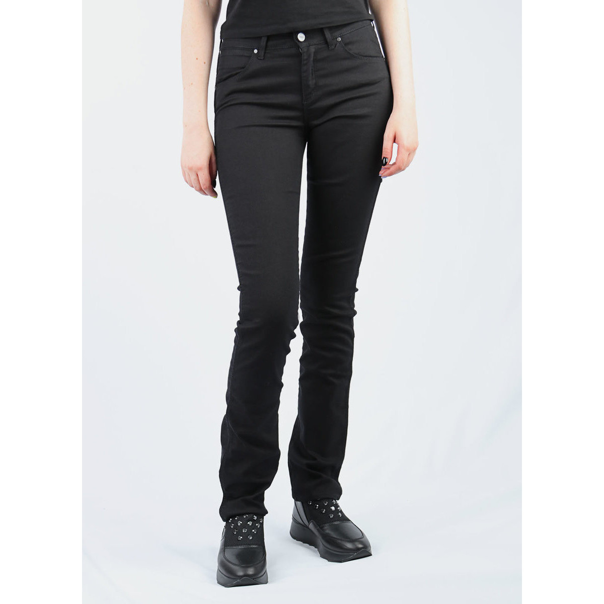 Vêtements Femme Jeans skinny Wrangler Caitlin Slim Leg W24CBI33L Noir