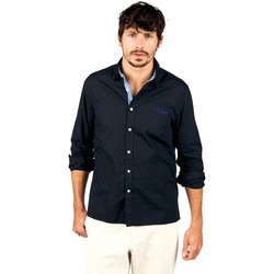 Vêtements Homme Chemises manches longues Oxbow Chemise manches longues unie CAVIRO Bleu