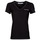 Vêtements Femme T-shirts manches courtes Calvin Klein Jeans MONOGRAM LOGO V-NECK TEE Noir