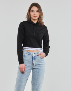 Vêtements Femme Sweats Calvin Klein Jeans CONTRAST TAPE MILANO HOODIE Noir