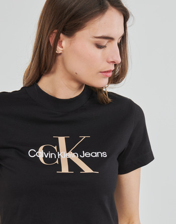Calvin Klein Jeans SEASONAL MONOGRAM BABY TEE Noir