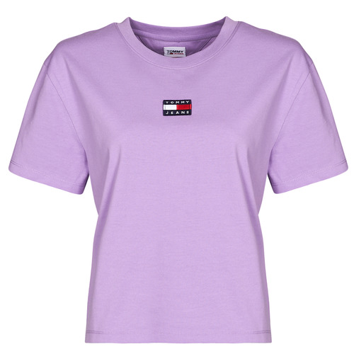 Vêtements Femme T-shirts manches courtes Tommy these TJW TOMMY CENTER BADGE TEE Lila