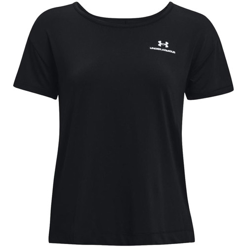 Vêtements Femme T-shirts manches courtes Under Armour sportiva Rush Energy Core Short Sleeve Noir