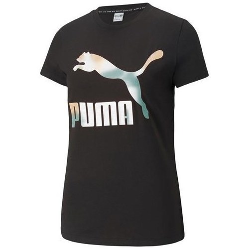 Vêtements Femme T-shirts manches courtes Puma Classics Logo Tee Noir