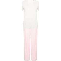 Vêtements Femme Pyjamas / Chemises de nuit Towel City TC053 Blanc/ rose