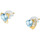 Montres & Bijoux Femme Boucles d'oreilles Cleor Boucles d'oreilles en or 375/1000 et topaze Multicolore
