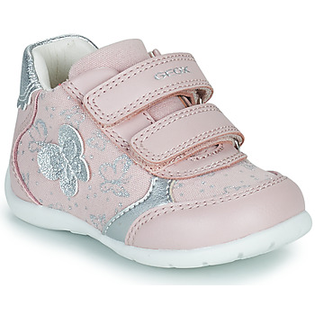 Chaussures Fille Baskets basses Geox B ELTHAN GIRL A Rose / Argenté