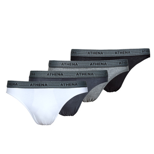 Athena BASIC COTON X4 Gris / Gris / Noir / Blanc - Sous-vêtements Slips  Homme 29,90 €