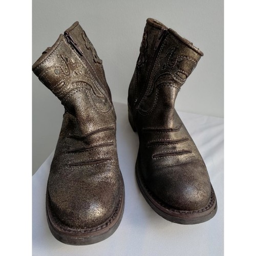 Khrio bottines cuir marron Marron - Chaussures Bottine Femme 30,00 €