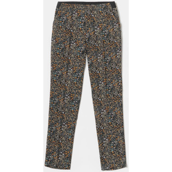 Vêtements Femme Pantalons Bottes et bottines Pantalon dorine à motif fleuri Noir