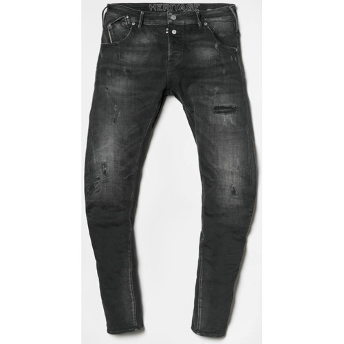 Vêtements Homme Jeans Le Temps des Cerises Alost 900/3 tapered arqué destroy jeans noir Noir