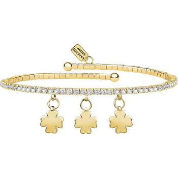 Montres & Bijoux Femme Bracelets La Petite Story Bracelet en laiton et cristal Doré