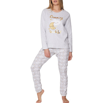 Vêtements Femme Pyjamas / Chemises de nuit Admas Pyjama tenue d'intérieur pantalon top Dreaming Wonderful Gris