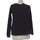 Vêtements Femme Cotton printed T shirt top manches longues  36 - T1 - S Noir Noir