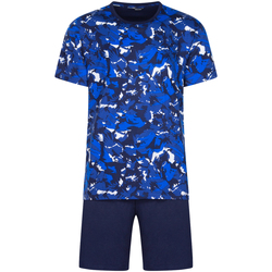 Vêtements Homme Pyjamas / Chemises de nuit Hom Pyjama coton Madrague Bleu