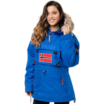 Vêtements Femme Doudounes Geographical Norway Anorak Aubergine Bleu