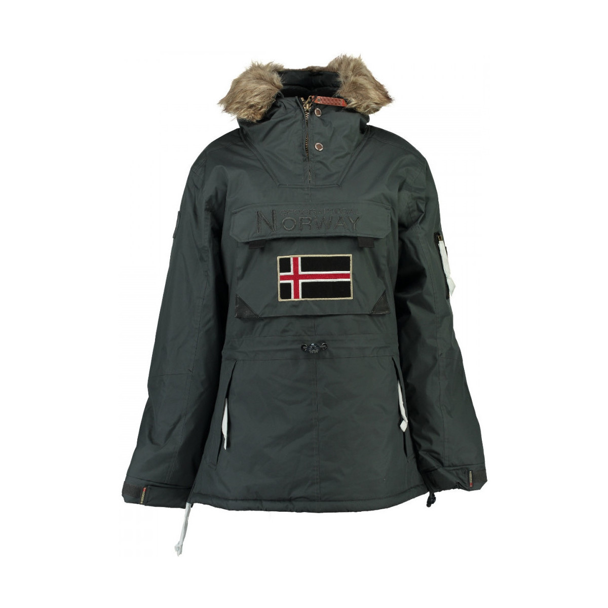 Vêtements Femme Doudounes Geographical Norway Anorak Aubergine Noir
