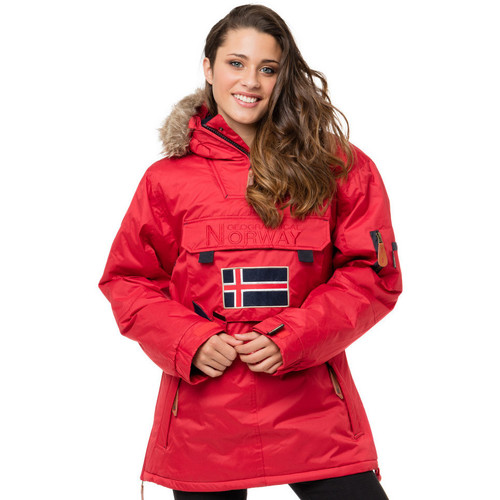 Geographical Norway Anorak Aubergine Rouge - Vêtements Doudounes Femme  220,00 €