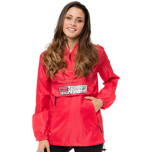 Vêtements Femme Vestes / Blazers Geographical Norway Coupe-vent Choupa - capuche Rouge