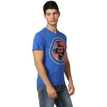 Vêtements Homme T-shirts & Polos Geographical Norway T-shirt - col V Bleu