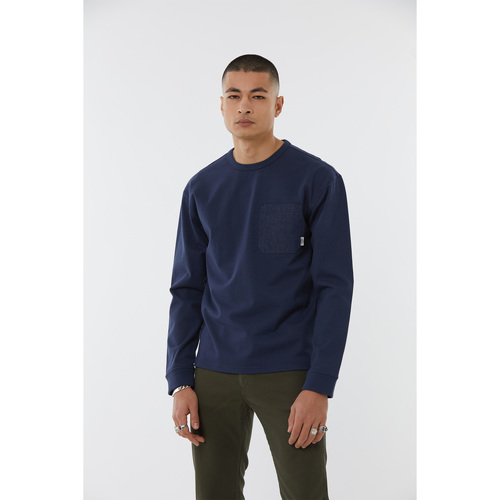 Vêtements Homme Turtleneck sweater with inserts Lee Cooper T-Shirt ALEX Indigo hood Bleu