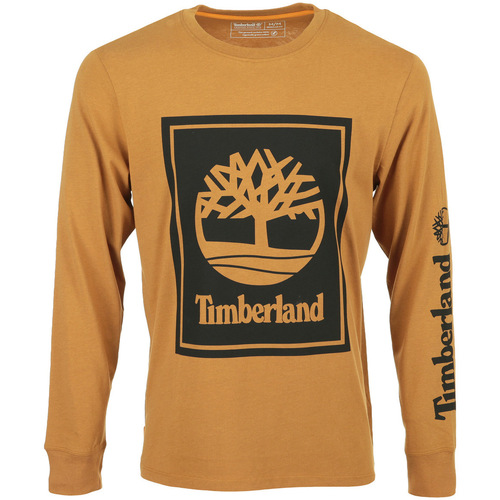 Vêtements Homme T-shirts manches courtes Timberland Stack Logo Tee LS Marron