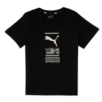 Vêtements Garçon T-shirts manches courtes Puma ALPHA GRAPHIC TEE Noir