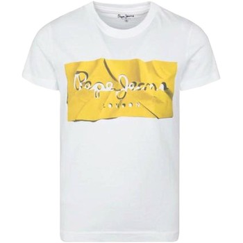 Vêtements Garçon T-shirts manches courtes Pepe JEANS midi  Blanc