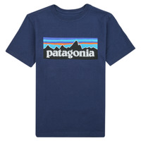 Vêtements Enfant T-shirts & Polos Patagonia BOYS LOGO T-SHIRT Marine