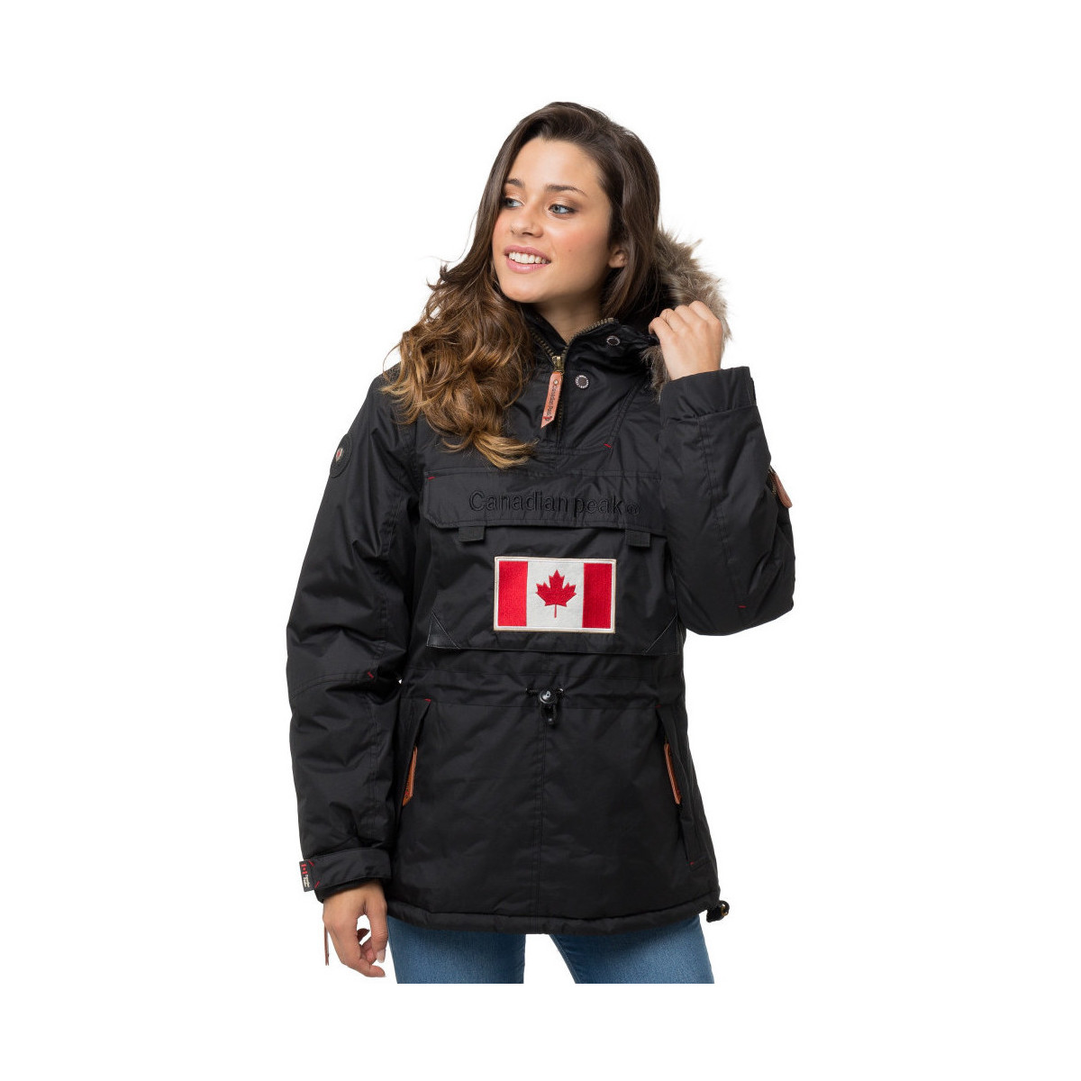 Vêtements Femme Doudounes Canadian Peak Anorak Aubergeak Noir