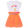 Vêtements Fille Robes courtes Billieblush ANDORRE Blanc / Orange