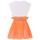 Vêtements Fille Robes courtes Billieblush ANDORRE Blanc / Orange