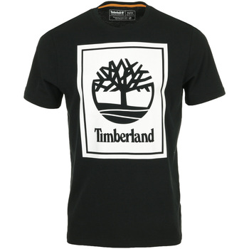 Vêtements Homme T-shirts manches courtes Timberland Stack Logo Tee Noir