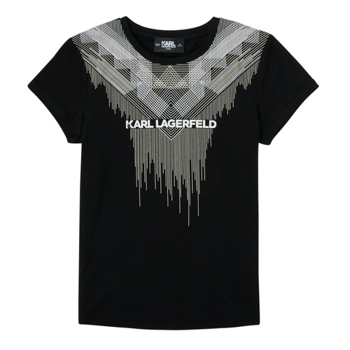 Vêtements Fille T-shirts manches longues Karl Lagerfeld UNITEDE Noir