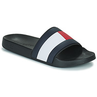 Chaussures Homme Claquettes Tommy Hilfiger RUBBER TH FLAG POOL SLIDE Noir