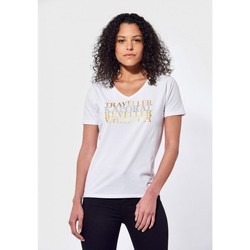 Vêtements Femme T-shirts manches courtes Kaporal - Tee shirt - blanc Blanc