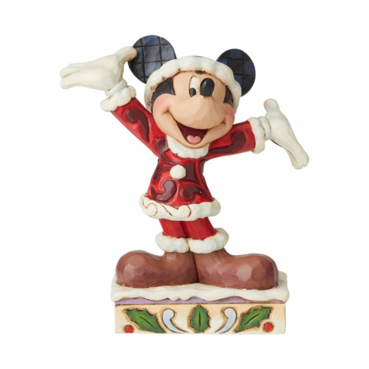 Maison & Déco Statuettes et figurines Enesco Statuette de Collection Christmas Mickey Rouge