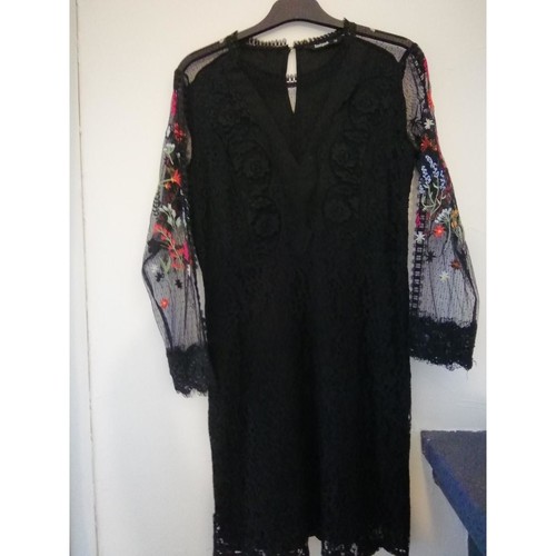 Desigual Robe dentelle noire Noir - Vêtements Robes courtes Femme 40,00 €